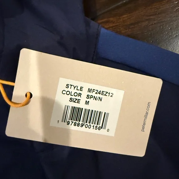 Peter Millar Men's Medium Sport Navy / Navy Weld Half-Snap Hoodie MSRP $245 - Picture 10 of 11